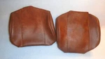 *down* Mgb-gt Midget Set Of 2 Autumn Leaf Saddle Brown Headrest Covers. Fixed Price $50.00.