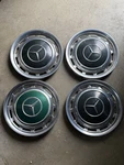 Set Of 4 Mercedes Benz Geen Chrome Hubcaps Wheel Trims Inch Cm W123 W115 W116. Fixed Price $95.00.