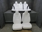 2016-2019 Tesla Model 75D Front & Rear Left Right Leather Seat White Set. Fixed Price $1264.79.