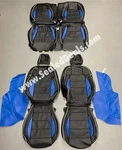 Custom Black Blue Pearl Leather Seat Covers Ford Mustang Gt V6 Coupe 2015-22. Fixed Price $1084.98.