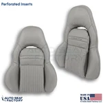 1997-2004 For Chevy Corvette C5 Leatherette Perf Front Top Side Seat Covers Gray. Fixed Price $398.97.