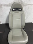 Blemished Corbeau Moab Grey Vinyl Reclining Driver Side Racing Seat - Single. Fixed Price $309.00.