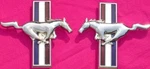 1965 - 8 Mustang Running Horse Emblems Pair W/tube Nuts For Pins $12.95 W/ship. Fixed Price $12.95.