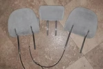 2011-2014 Toyota Sienna Rear Seat 3RD Row Cloth Head Rest Set Of Light Gray. Fixed Price $112.22.