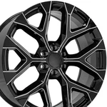 24" Black Wheel W/milled Edge For 1999-2023 Chevy Silverado 1500 RVO2411. Fixed Price $415.95.