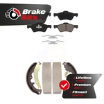 Front Rear Ceramic Brake Pads & Drum Shoes Kit 2010-2012 Ford Escape Limited. Fixed Price $73.42.