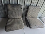 1966 Dodge Charger Rear Back Seats Bucket Tilting Frames Black Mopar. Fixed Price $650.00.