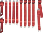 Pg Classic 3850-69CBEN-528 1968-69 A-body Convertible Bench Seat Belt Set Red. Fixed Price $775.95.