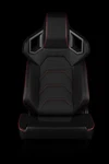 Braum Alpha X Series Sport Seats - Black & Red Stitching Low Base Version. Fixed Price $949.99.