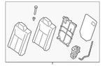 Genuine Nissan Seat Back Assembly 88650-6LM6D. Fixed Price $1822.38.