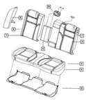 Genuine Mopar Seat Bolster Right 1QU64DX9AD. Fixed Price $65.99.