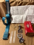 1965 Ford And Mercury Early Nos Med. Turquoise Seat Belt Kit #C5AZ 6261200-Z. Fixed Price $259.99.