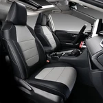 Custom Fit Seat Covers For 2019-2025 Toyota RAV4 Gas Models Black Gray Full Set. Fixed Price $124.97.