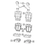 For Jeep Grand Cherokee 2021-2025 6XS381X7AC Center Left Seat Armrest. Fixed Price $92.70.