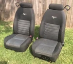1999-2004 Oem Ford Mustang Charcoal Gray Cloth Front Bucket Seats Good Condition. Fixed Price $300.00.