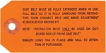 1961-70 Seat Belt Retractor Instruction Card. Fixed Price $9.99.