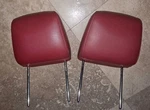 2005-2009 Ford Mustang Front Red Leather Head Rest Set Of 2006 2007 2008. Fixed Price $159.40.