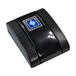 Seat Belt Cover Black Plastic With Star Standard 1967-72 Camaro Lemans Cutlass. Fixed Price $35.00.