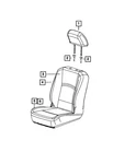 Genuine Mopar Front Seat Back Cover Right 7FR00TX7AA. Fixed Price $368.10.