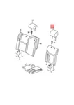 Vw Passat Head Restraint With Cover Moonrock Grey 561885901JLJY No Duty To. Fixed Price $392.07.
