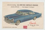 Vintage Promotional Brochure 1955 Chrysler Windsor / Eshelman Motor Lancaster Pa. Fixed Price $25.00.
