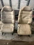 Oem Cadillac Deville Fleetwood Front Leather Bucket Seats Tan Cream Power. Fixed Price $525.00.