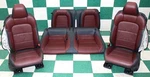 *-bags* 25' Mustang Coupe Red Leather Heat Cool Mem Buckets Backseat Seats Set. Fixed Price $2184.99.
