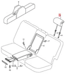 Audi Q5 8RB Head Restraint With Cover Adjustable Black 8R0885973N25D 11-16. Fixed Price $614.18.