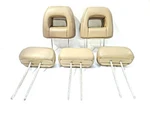2004 Honda Pilot Oem Set Of 5 Tan Leather Headrests. Fixed Price $125.00.