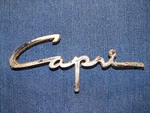 Lincoln Capri Script Emblem Rare Metal Silver Part No: BD-16098-A. Fixed Price $39.00.
