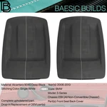 06-13 Bmw E9X Front Seat Back Cover Alcantara Suede W/ Stitching. Fixed Price $150.00.