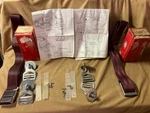 1965 Ford, Fairlane, Falcon, Mustang Nos Burgundy Seat Belt Kits #C5AZ 6261200-H. Fixed Price $699.99.