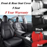 2017-23 Tesla Model Car Pu Perforated Seat Covers Full Set White Black Red. Fixed Price $132.79.