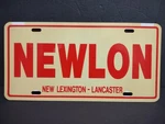Vtg Newlon Chrysler Dodge Jeep Booster License Plate Lexington Lancaster, Oh. Fixed Price $27.97.