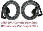69-77 Corvette Door Weatherstrip Seal Kit Pair Set 2 Coupe New L/r. Fixed Price $89.99.