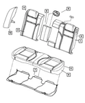 Genuine Mopar Seat Bolster Right 1VT56DX9AA. Fixed Price $51.06.