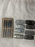 Mopar 1971 Dart Swinger Bucket+bench Seat Medallions 8 Complete Set Fasteners. Fixed Price $325.00.