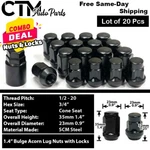 20X Black 1/2-20 Cone Seat Lug Nut & Wheel Lock Set + Key Fit Ford Models. Fixed Price $35.19.