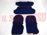 Seat Covers For Front + Rear Fiat 850 Berlina Special Blue Velvet. Fixed Price $487.02.