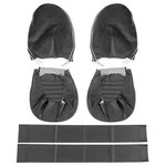 Triumph TR3A TR4 Front Seat Cover Set Leather Black / White Piping 1957-1965. Fixed Price $1206.12.