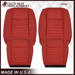 2005 2009 Fits Ford Mustang Front Top Bottom Syn. Leather Seat Cover Red. Fixed Price $484.00.
