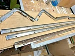 1964 - 1968 Mustang Fsbk Rear Foldown Seat Chrome Trim 7 Pcs.. Fixed Price $49.95.