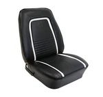 Leather Seat Covers -deluxe Interior Front Buckets Black/white For 1967 Camaro. Fixed Price $599.99.