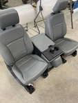 Ford F250 F350 Super Duty Front Vinyl Leather Bucket Seats New Grey Oem Set Kit. Fixed Price $839.99.