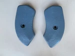Oem 1965 1966 1967 Mustang Gt Shelby Orig Lh+rh Blue Seat Hinge Covers #2. Fixed Price $90.00.