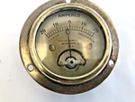 Brass Roller Smith Amperes Gauge, 20-20, Clean Original, Car Motorcycle. Fixed Price $295.00.