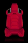 Braum Alpha X Series Sport Seats - Red Polo Fabric (black Stitching) Pair. Fixed Price $999.99.