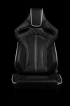 Braum Racing Orue Series Sport Seats - Black Diamond (white Stitching) Pair. Fixed Price $949.99.