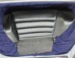 Used Original Genuine Porsche 911 Black Leather Drivers Rear Seat Back. Fixed Price $150.00.