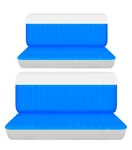 Fits 1955 To 1967 Ford Fairlane 4DOOR Front And Rear Bench Seat Covers Blue Whit. Fixed Price $159.99.